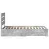 vidaXL Cadre de lit Gris B&eacute;ton et Argent 70 x 190 cm Bois d'ing&eacute;nierie
