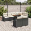 vidaXL Ensemble de canap&eacute; de jardin 9 pcs Noir Poly rotin