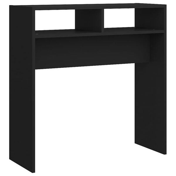 vidaXL Table console noir 78x30x80 cm bois d'ing&eacute;nierie