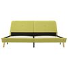 vidaXL Cadre de lit Vert Tissu 180 x 200 cm