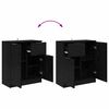 vidaXL Buffet avec tiroir Ch&ecirc;ne noir 60 x 30 x 70 cm Bois d'ing&eacute;nierie