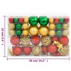 vidaXL Ensemble de boules de Noël 112 pcs rouge vert doré polystyrène