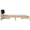vidaXL Cadre de lit Marron et noir 140 x 190 cm Bois massif en pin