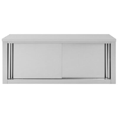 vidaXL Armoire de cuisine avec portes coulissantes 120x40x50 cm Inox