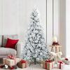 vidaXL Sapin de Noël artificiel à branches pliantes, duveteux de neige