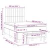 vidaXL Sommier &agrave; lattes de lit avec matelas Cr&egrave;me 120x200 cm Tissu