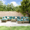 vidaXL Salon de jardin 11 pcs bois de pin impr&eacute;gn&eacute;