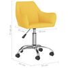 vidaXL Chaises pivotantes &agrave; manger lot de 6 jaune tissu