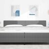 vidaXL T&ecirc;te de lit LED avec t&ecirc;te de lit Gris clair 200 cm Polyester