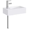 vidaXL Lavabo de salle de bain avec robinet et &eacute;vacuation Chrome