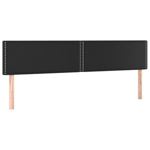 vidaXL T&ecirc;tes de lit Noir 180x5x78/88 cm Similicuir