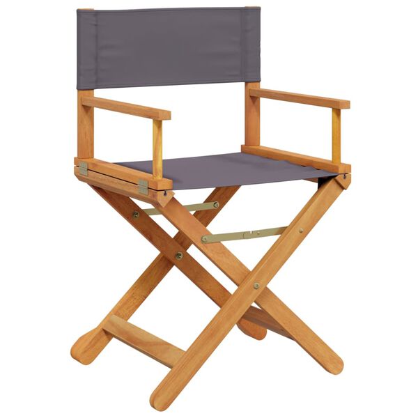 vidaXL Chaises pliables de jardin lot de 8 gris fonc&eacute; tissu