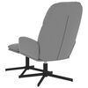 vidaXL Chaise de relaxation avec tabouret Gris Similicuir