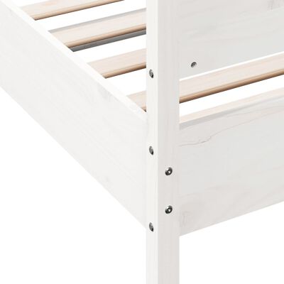 vidaXL Cadre de lit sans matelas blanc 90x200 cm bois de pin massif