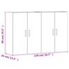 vidaXL Armoires murales 2 pcs blanc brillant bois d'ing&eacute;nierie