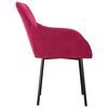 vidaXL Chaises &agrave; manger lot de 2 Rouge bordeaux Velours