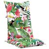 vidaXL Coussins de chaise de jardin dossier haut lot de 4 multicolore