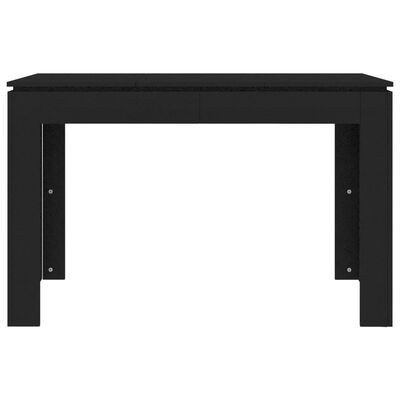 vidaXL Table de salle à manger Noir 120 x 60 x 76 cm Aggloméré