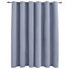 vidaXL Rideau occultant avec anneaux en m&eacute;tal Gris 290x245 cm