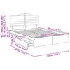 vidaXL Lit de Rangement Gris b&eacute;ton 150 x 200 cm Bois d'ing&eacute;nierie