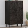 vidaXL Buffet noir 60x33x100 cm bois de manguier massif