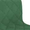 vidaXL Chaises pivotantes &agrave; manger lot de 2 vert fonc&eacute; velours
