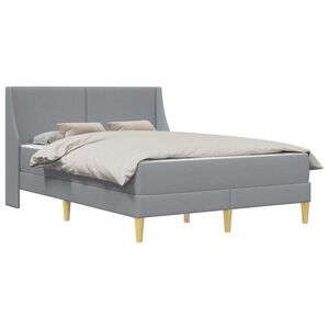vidaXL Cadre de lit avec matelas avec t&ecirc;te de lit Polyester