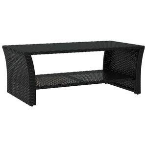 vidaXL Table basse noir 100x50x40 cm r&eacute;sine tress&eacute;e