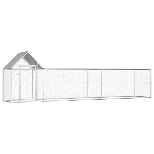 vidaXL Poulailler 5 x 1 x 1,5 m Acier galvanis&eacute;