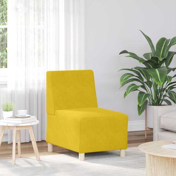 vidaXL Unit&eacute; de Sofa Modulaire Sans Accoudoirs 2 pcs Jaune