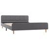 vidaXL Cadre de lit sans matelas gris clair tissu 160x200 cm