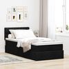 vidaXL Lit ottoman avec matelas noir 100x200 cm tissu