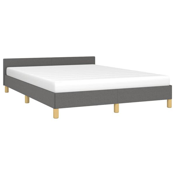 vidaXL Cadre de lit sans matelas gris fonc&eacute; 140x190 cm tissu