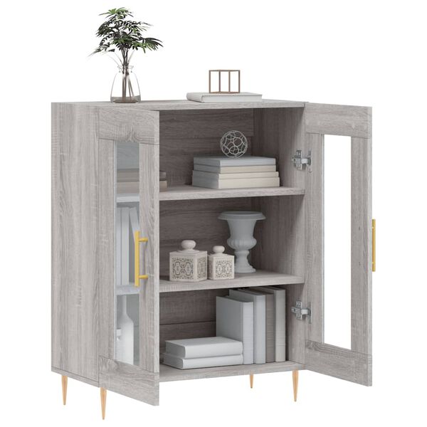 vidaXL Buffet sonoma gris 69,5x34x90 cm bois d'ing&eacute;nierie
