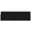 vidaXL Sommier &agrave; lattes de lit avec matelas Noir 90x200 cm Tissu