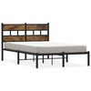 vidaXL Cadre de lit en m&eacute;tal sans matelas ch&ecirc;ne fum&eacute; 120x190 cm