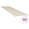 vidaXL Lattes de rechange pour sommier avec 34 lattes, 2 pi&egrave;ces, 80 x 200 cm