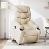 vidaXL Fauteuil inclinable Cr&egrave;me Tissu