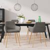 vidaXL Chaises &agrave; manger lot de 4 Gris fonc&eacute; Velours