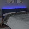 vidaXL T&ecirc;te de lit &agrave; LED Bleu 183x16x78/88 cm Tissu