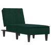 vidaXL Chaise longue vert fonc&eacute; velours