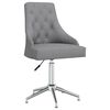 vidaXL Chaises pivotantes &agrave; manger lot de 2 Gris clair Tissu