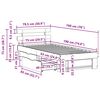 vidaXL Cadre de lit avec t&ecirc;te de lit Naturel 75 x 190 cm Pin massif