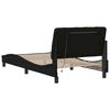 vidaXL Cadre de lit avec LED sans matelas noir 100x200 cm tissu