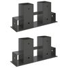 Aide &agrave; l'empilement de bois de chauffage 2 pcs Anthracite Acier