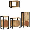 vidaXL Ensemble de mobilier de salle de bain avec &eacute;tag&egrave;re 4 pcs
