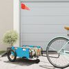 vidaXL Remorque de v&eacute;lo bleu tissu oxford et fer