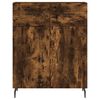 vidaXL Buffet haut Ch&ecirc;ne fum&eacute; 69,5x34x180 cm Bois d'ing&eacute;nierie