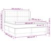 vidaXL Sommier &agrave; lattes de lit avec matelas Cr&egrave;me 160x200 cm Tissu
