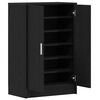 vidaXL Armoire &agrave; chaussures ch&ecirc;ne noir 60x35x92 cm bois d'ing&eacute;nierie